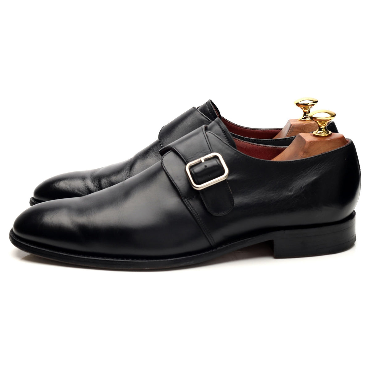 Black Leather Monk Strap UK 9 F