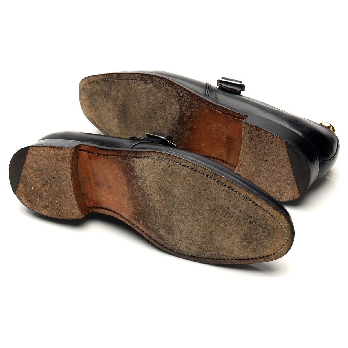 Black Leather Monk Strap UK 9 F