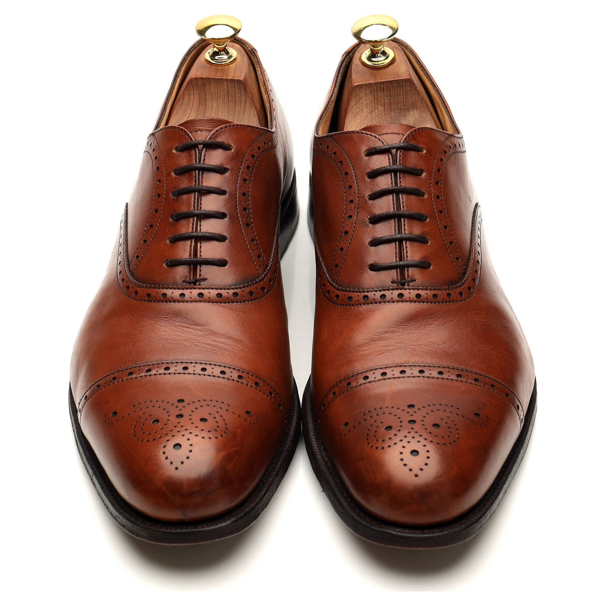 &#39;Toronto&#39; Tan Brown Leather Oxford Brogues UK 8.5 G