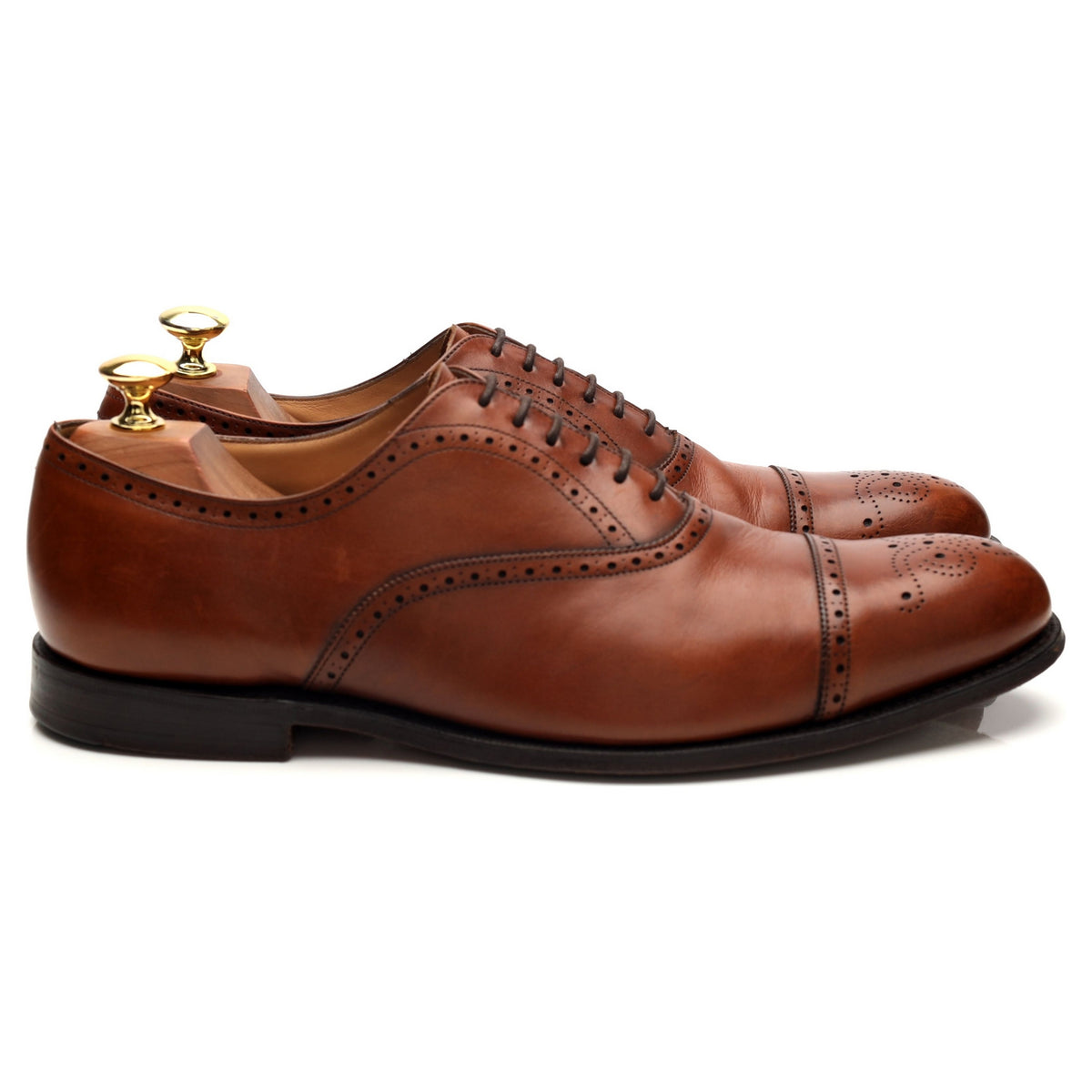 &#39;Toronto&#39; Tan Brown Leather Oxford Brogues UK 8.5 G