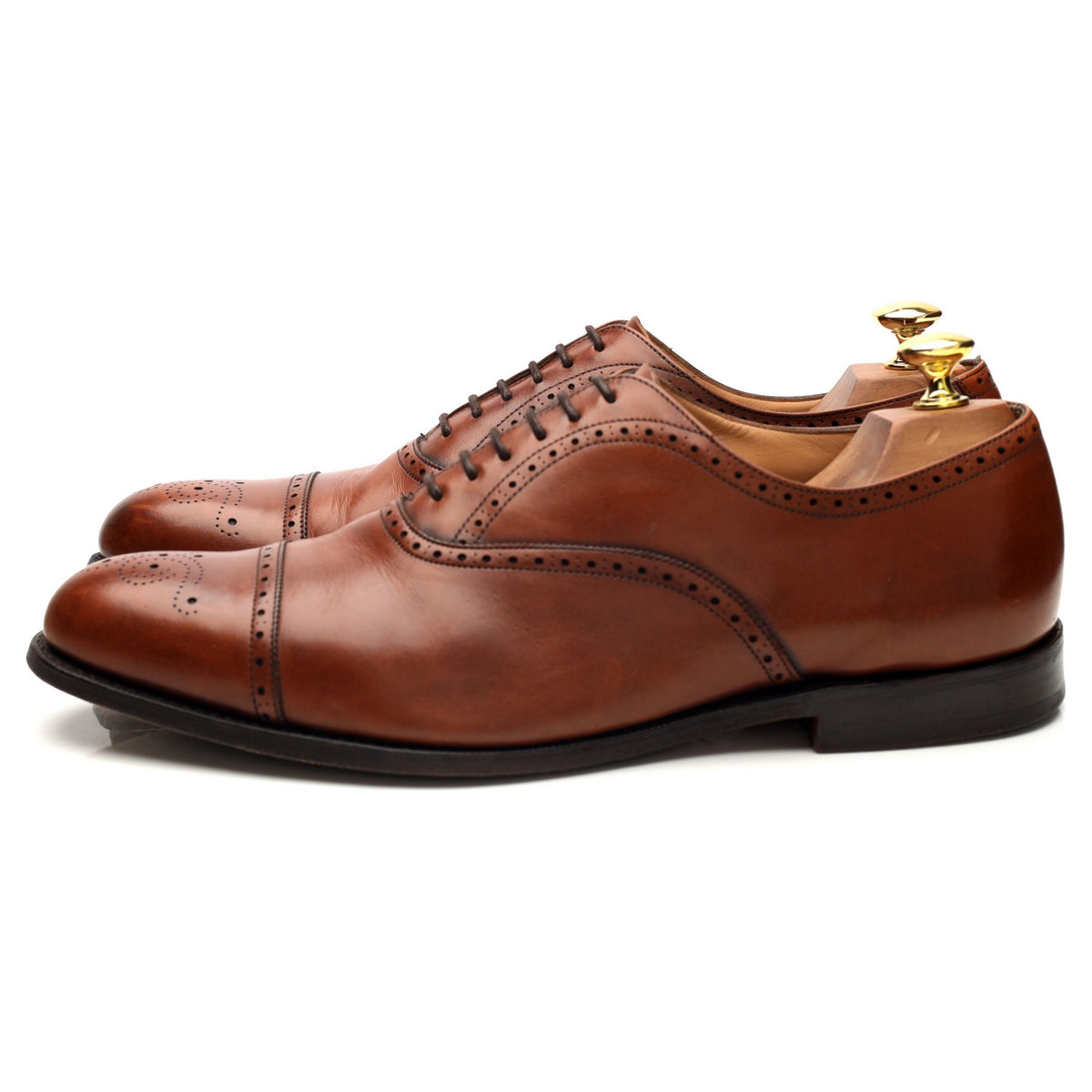 &#39;Toronto&#39; Tan Brown Leather Oxford Brogues UK 8.5 G