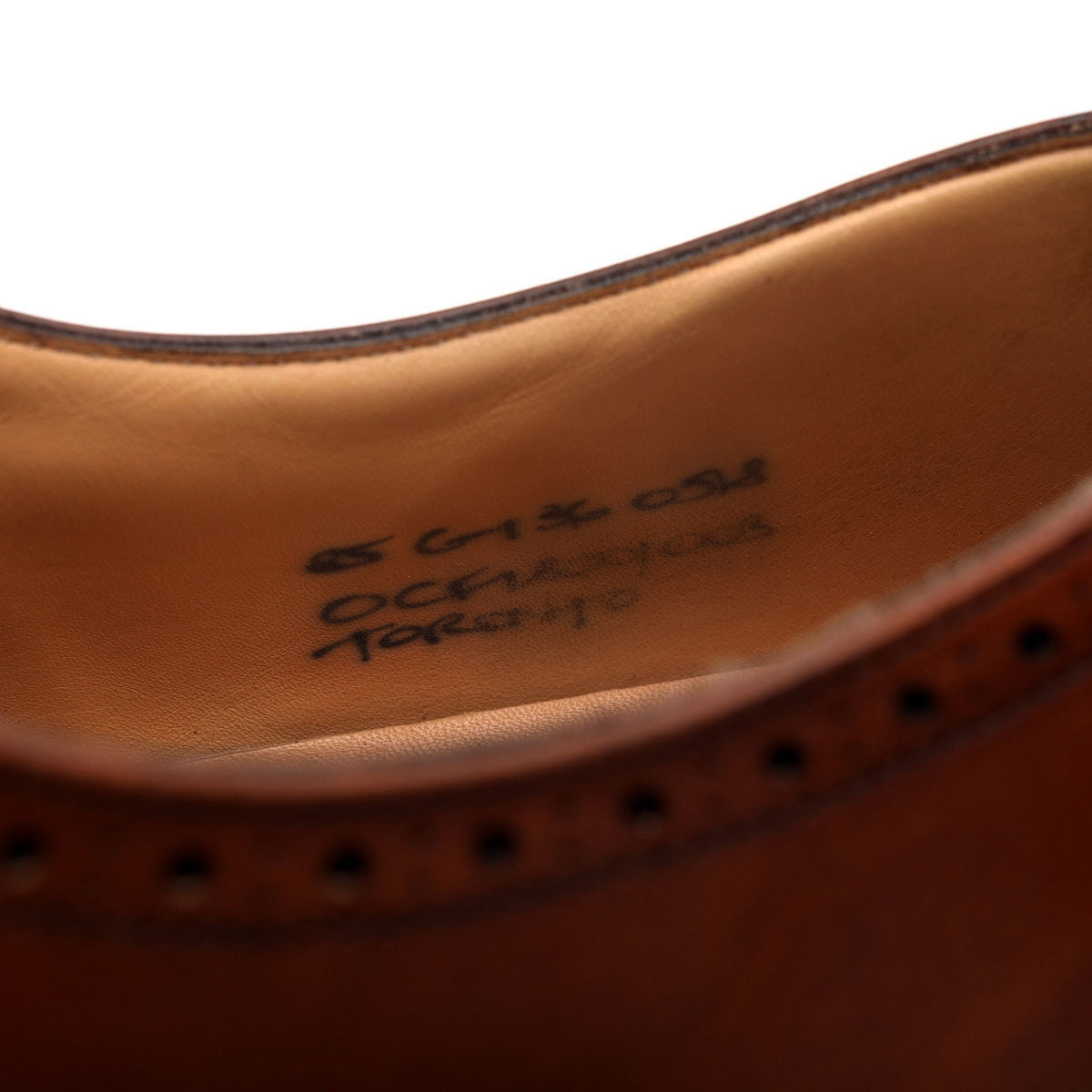 &#39;Toronto&#39; Tan Brown Leather Oxford Brogues UK 8.5 G