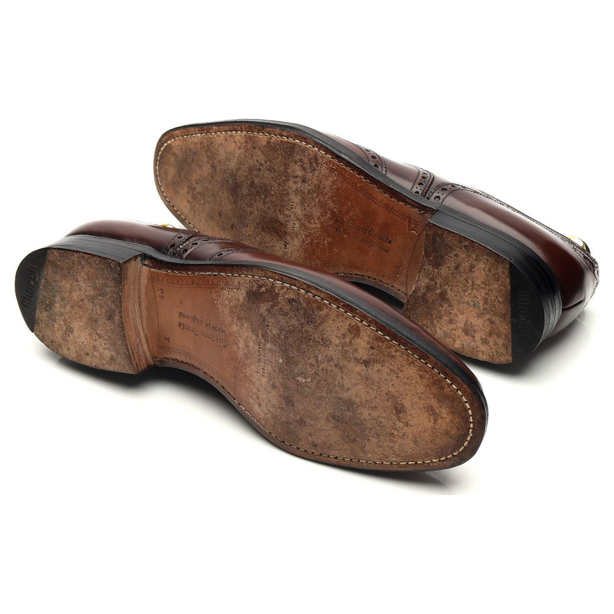 &#39;Cullen&#39; Brown Leather Oxford Brogues UK 7.5 F