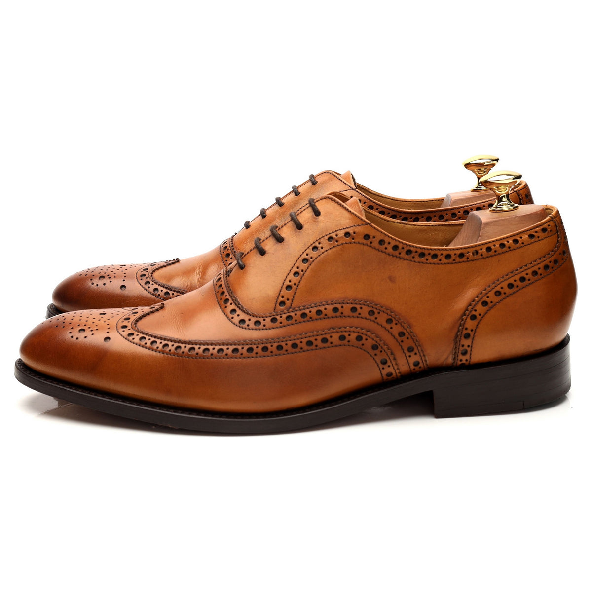 &#39;Malton&#39; Tan Brown Leather Oxford Brogues UK 10 G