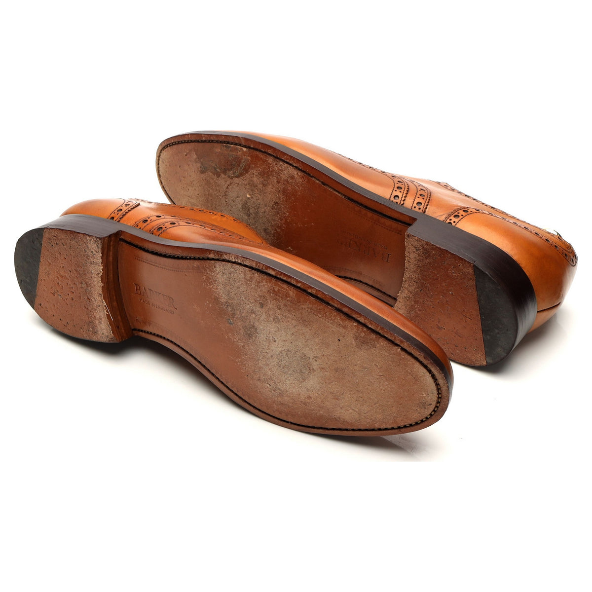 &#39;Malton&#39; Tan Brown Leather Oxford Brogues UK 10 G