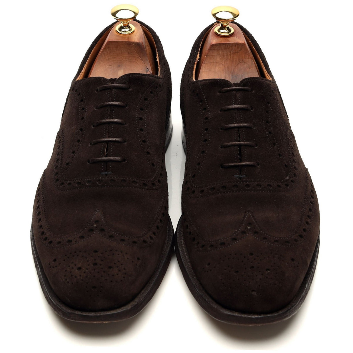 &#39;Chetwynd&#39; Dark Brown Suede Oxford Brogues UK 9 F