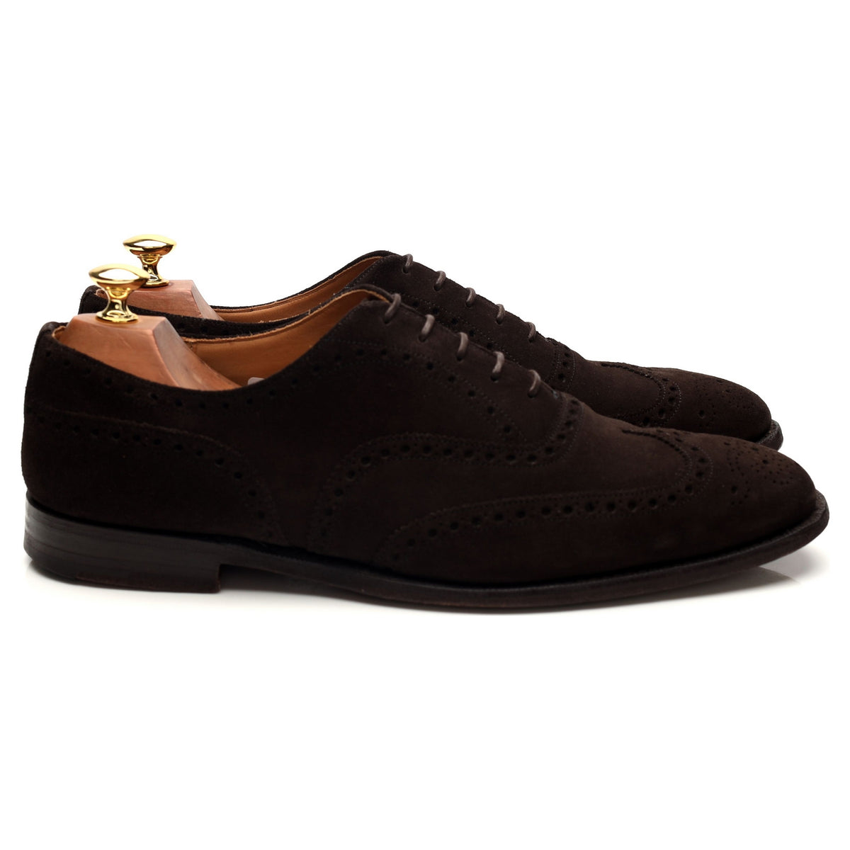 &#39;Chetwynd&#39; Dark Brown Suede Oxford Brogues UK 9 F