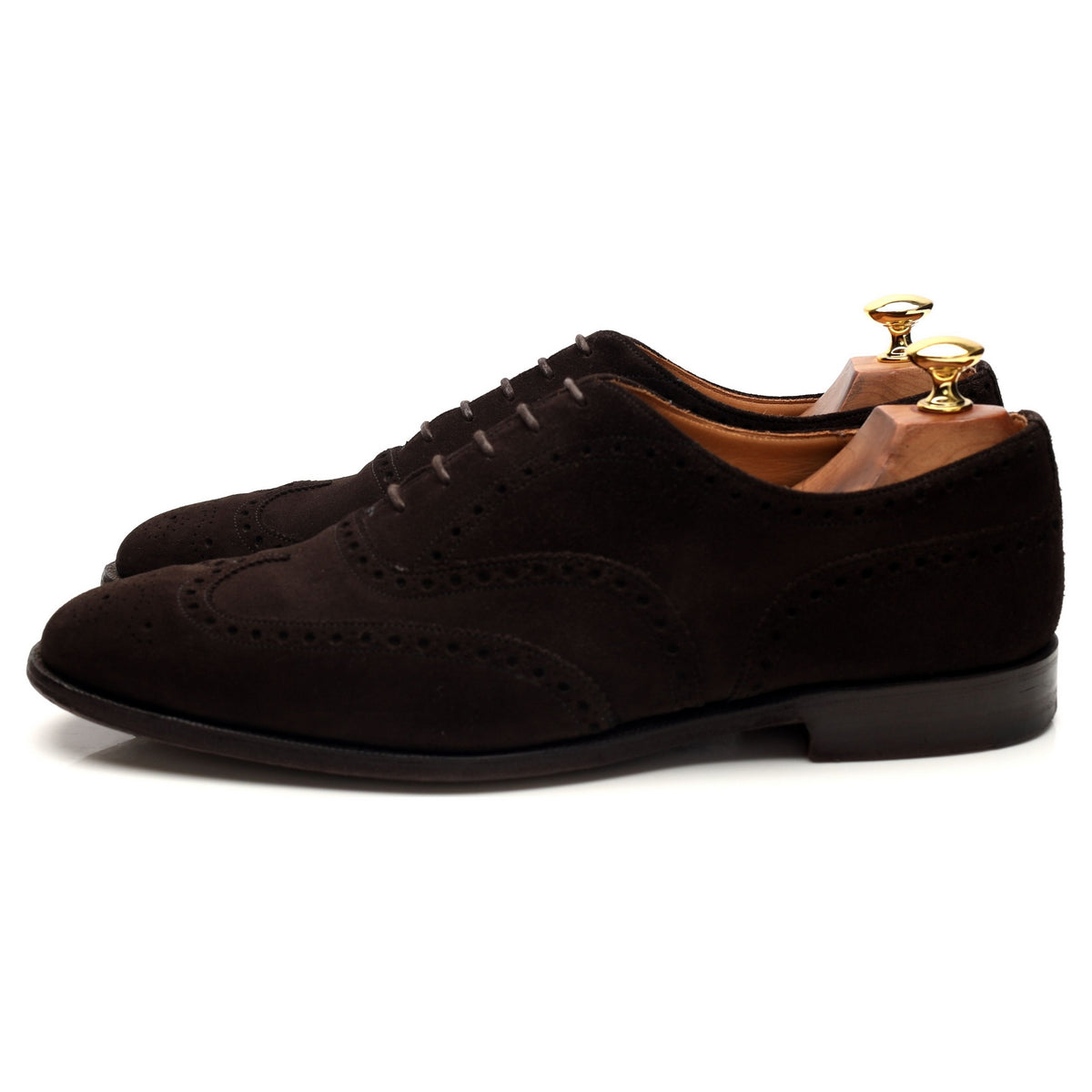 &#39;Chetwynd&#39; Dark Brown Suede Oxford Brogues UK 9 F