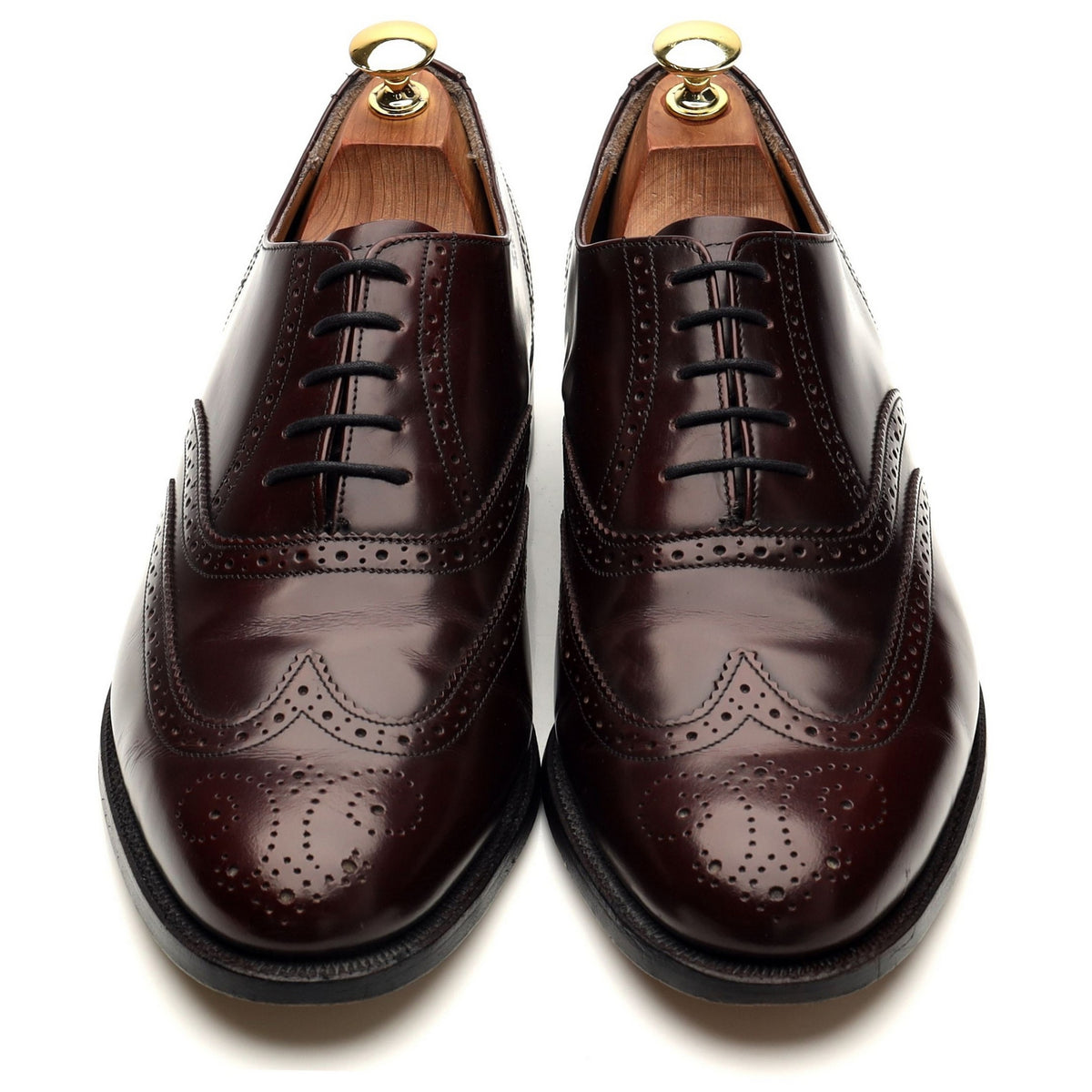 &#39;Chancery&#39; Burgundy Leather Oxford Brogues UK 8.5 G