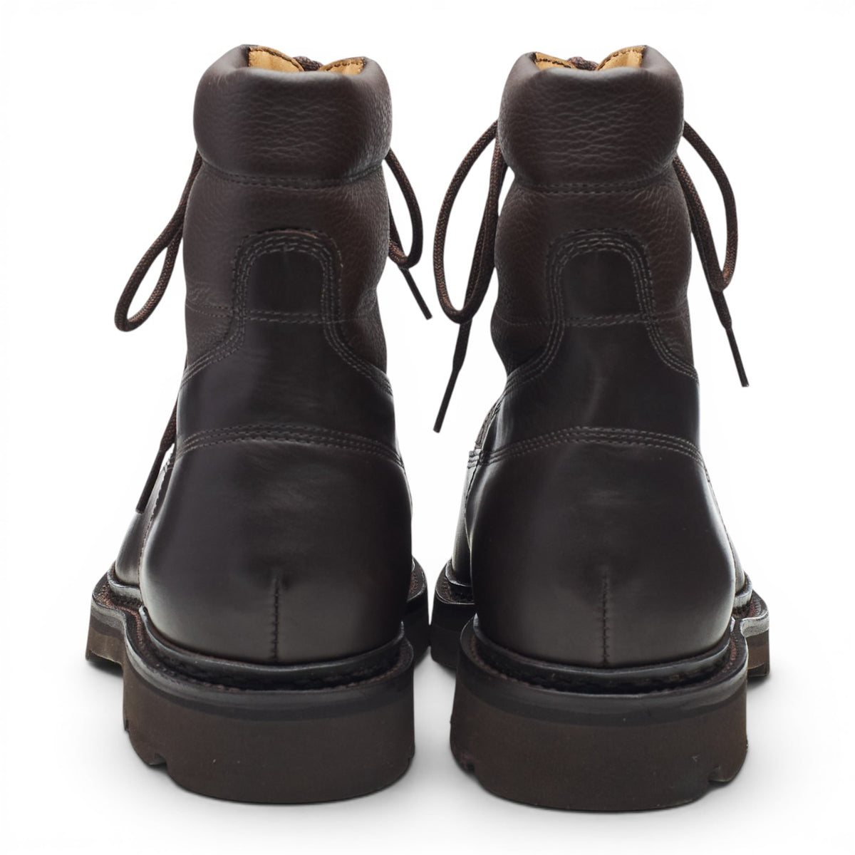 'Peak' Dark Brown Waxy Grain Leather Boots UK 6 E