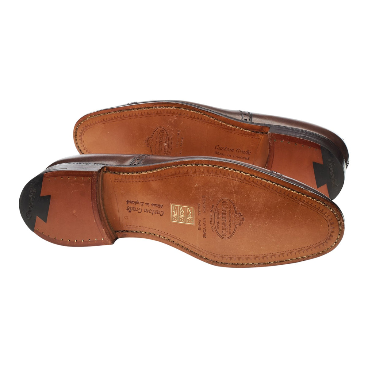 'Granby' Dark Brown Leather Oxford Brogues UK 8.5 G