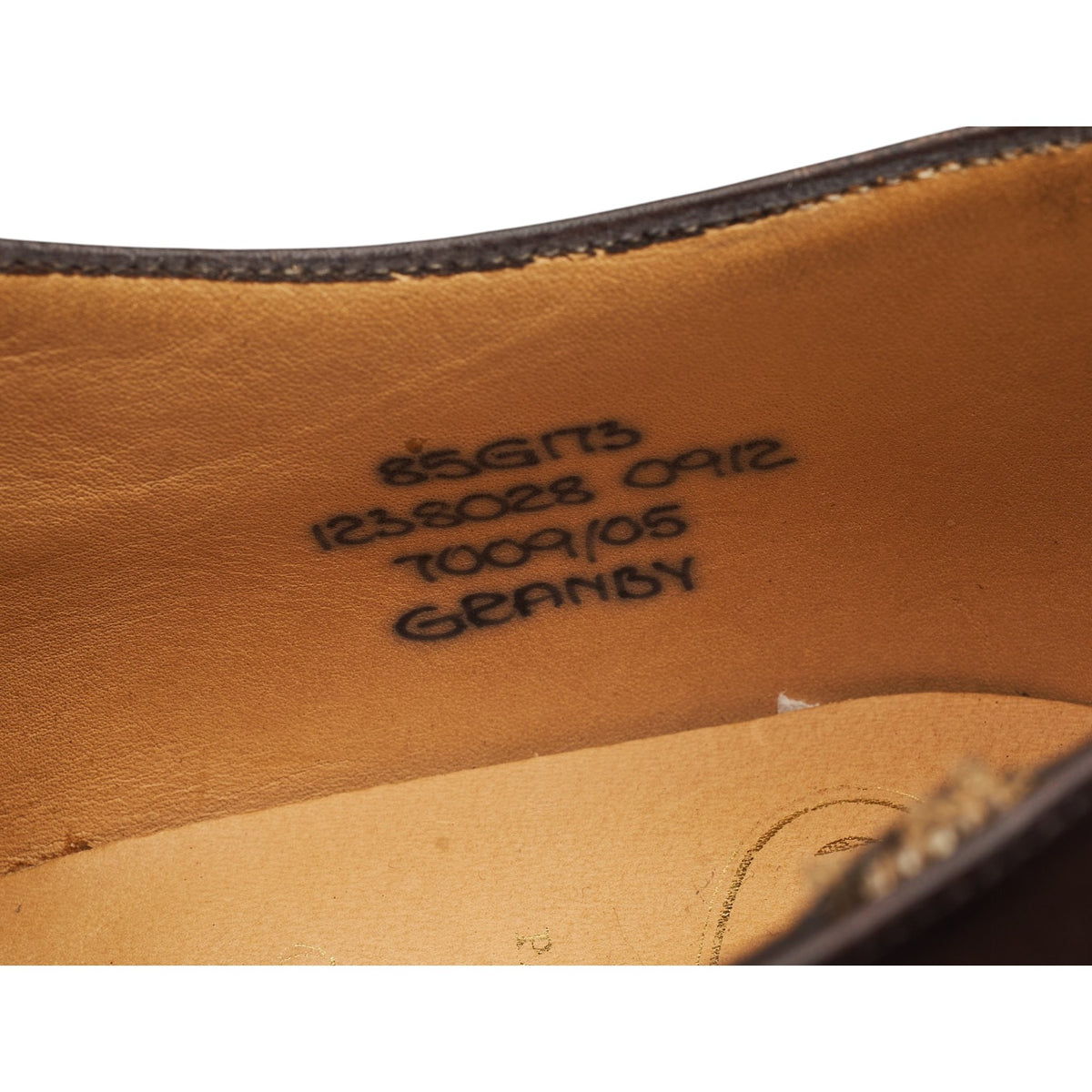 'Granby' Dark Brown Leather Oxford Brogues UK 8.5 G