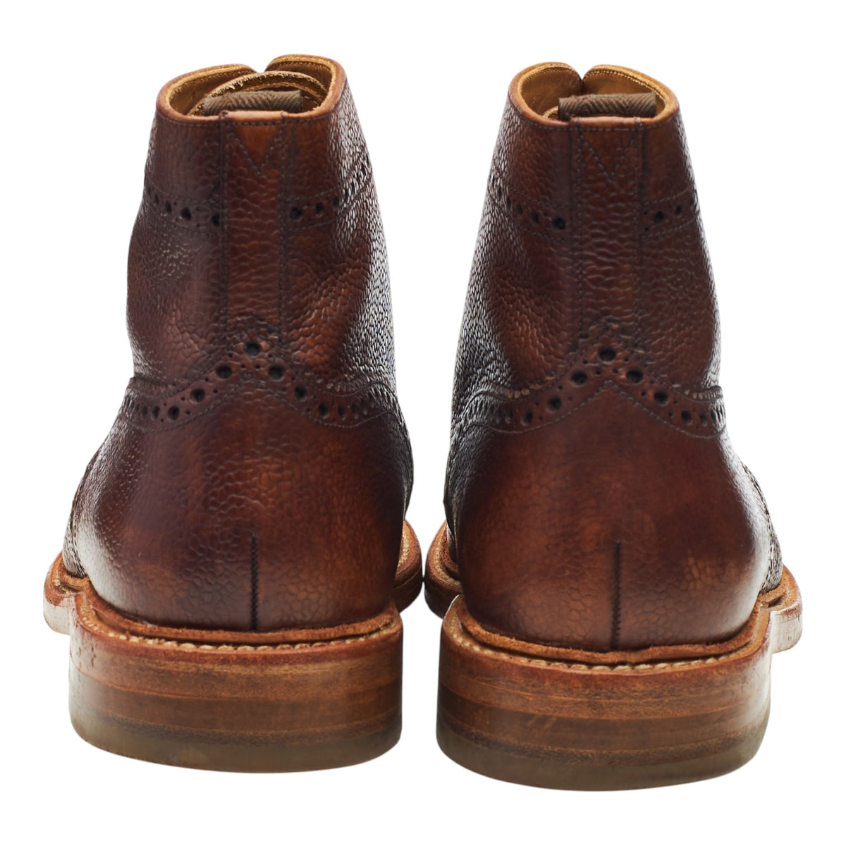 Next Brown Leather Brogue Boots UK 7 F