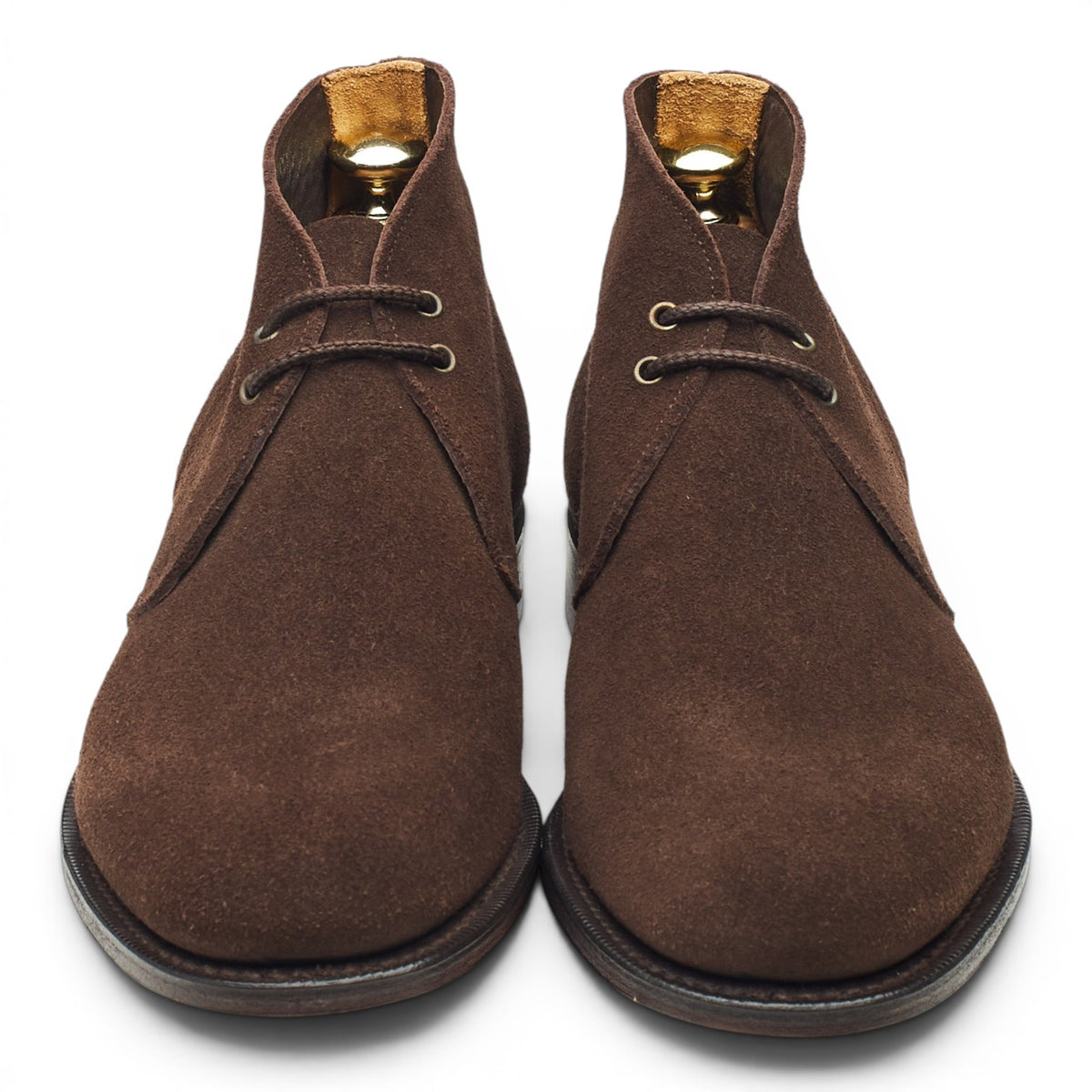 'Sahara' Dark Brown Suede Unlined Chukka Boots UK 8 F