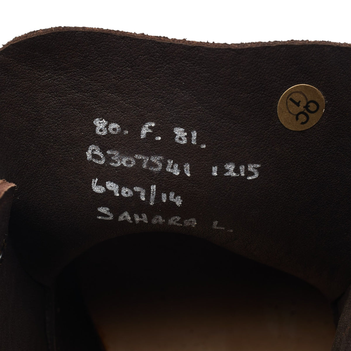 'Sahara' Dark Brown Suede Unlined Chukka Boots UK 8 F