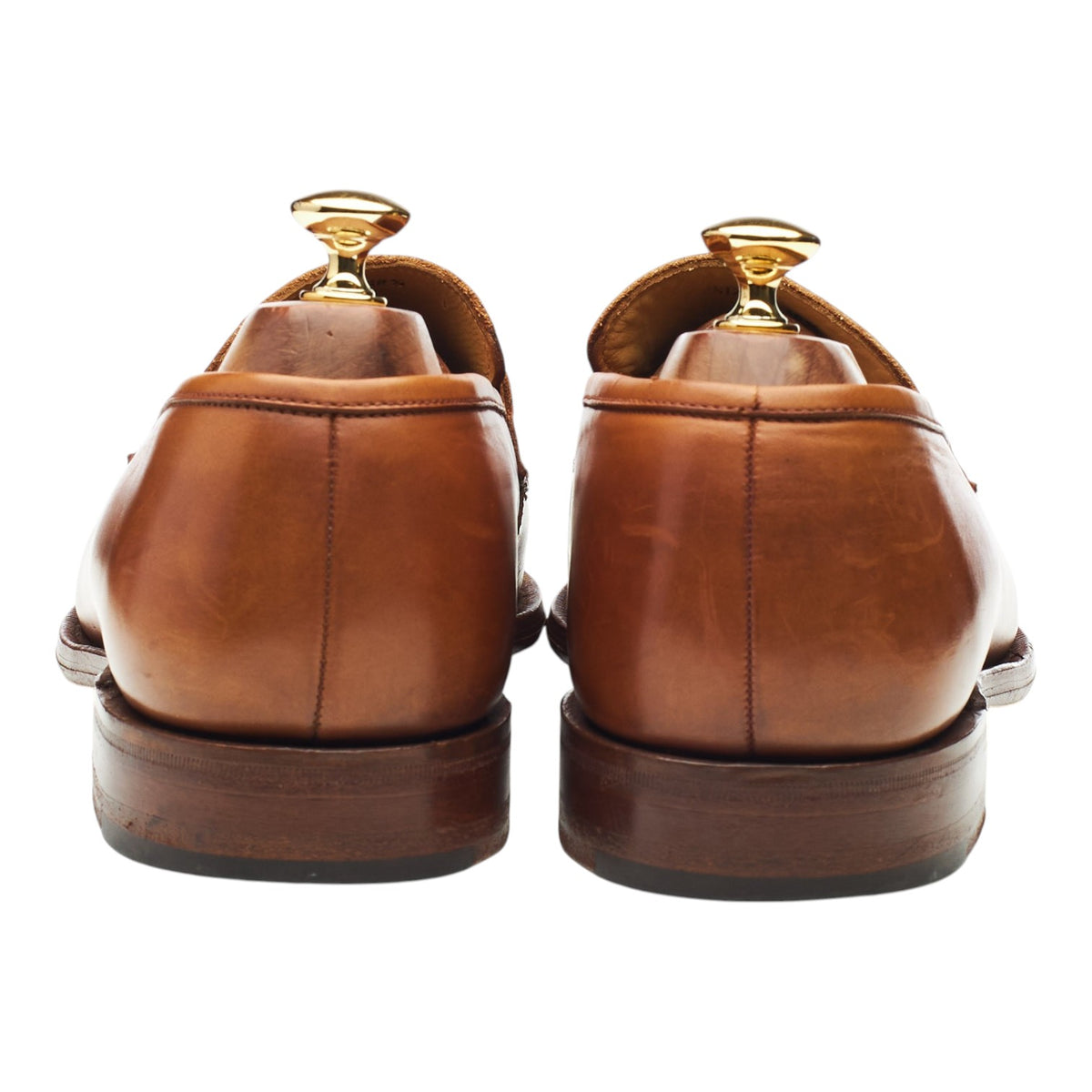 1880 'Ely' Tan Brown Leather Loafers UK 10.5 F