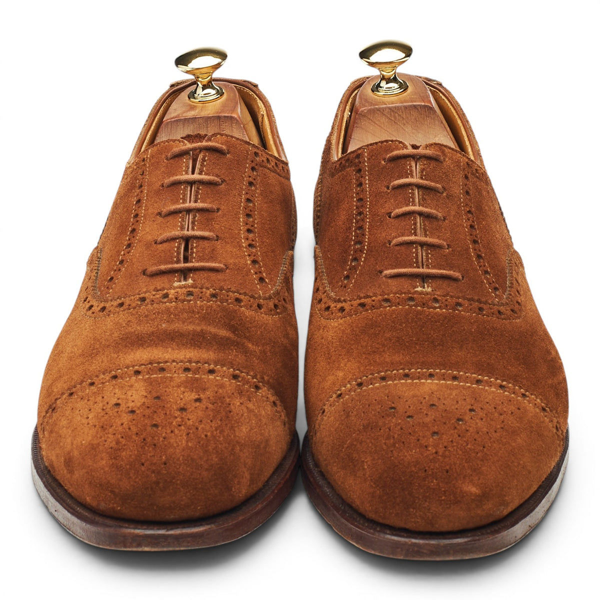 'Westminster' Snuff Brown Suede Oxford Brogues UK 10 E