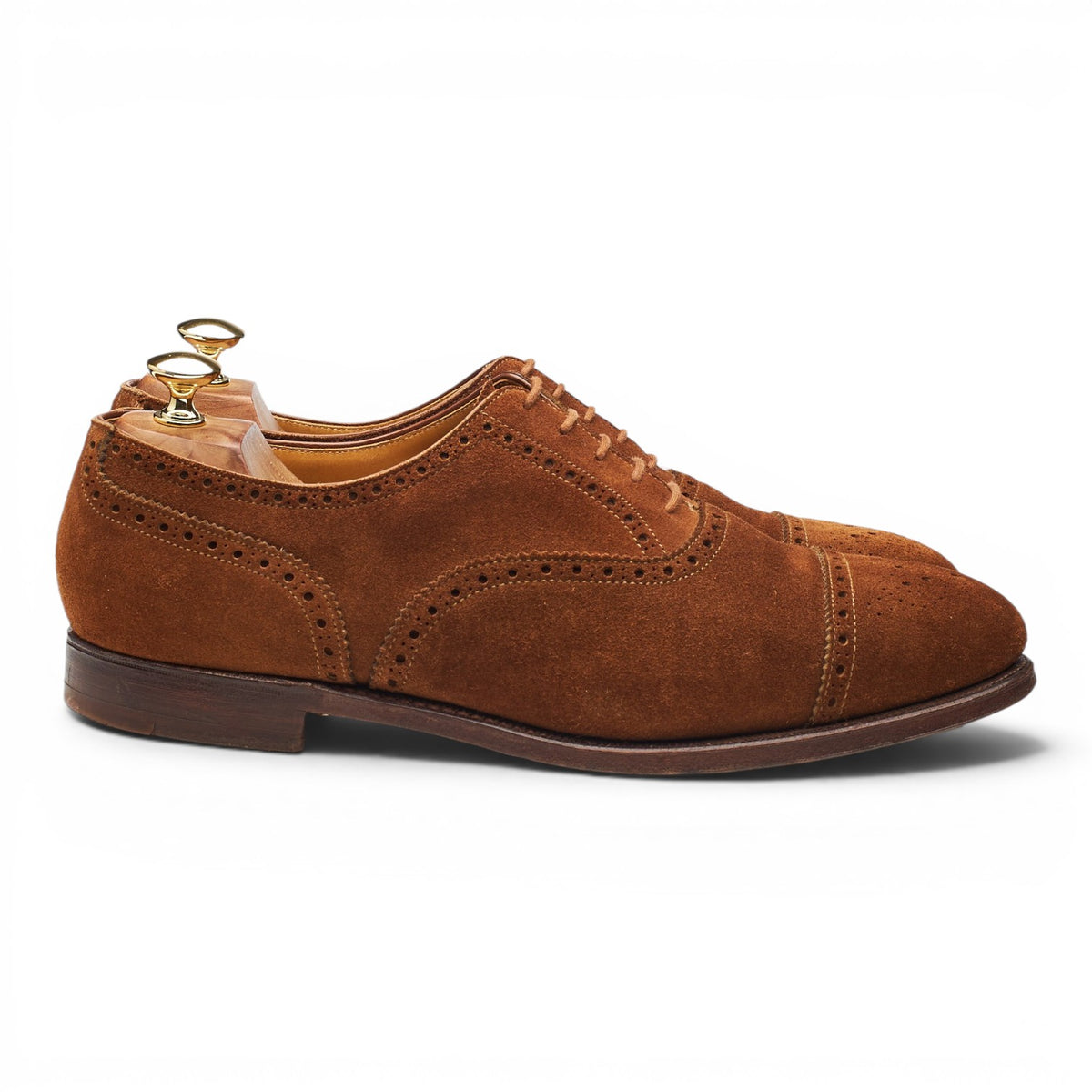 'Westminster' Snuff Brown Suede Oxford Brogues UK 10 E
