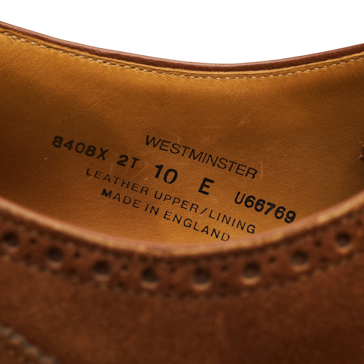 'Westminster' Snuff Brown Suede Oxford Brogues UK 10 E