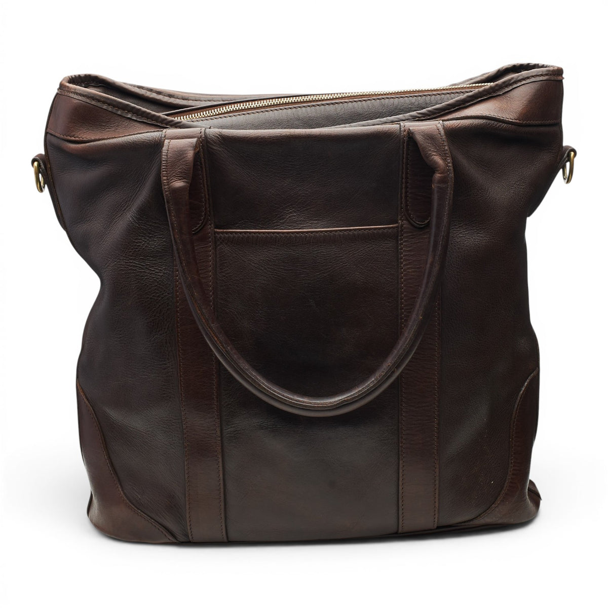 Dark Brown Leather Tote Bag