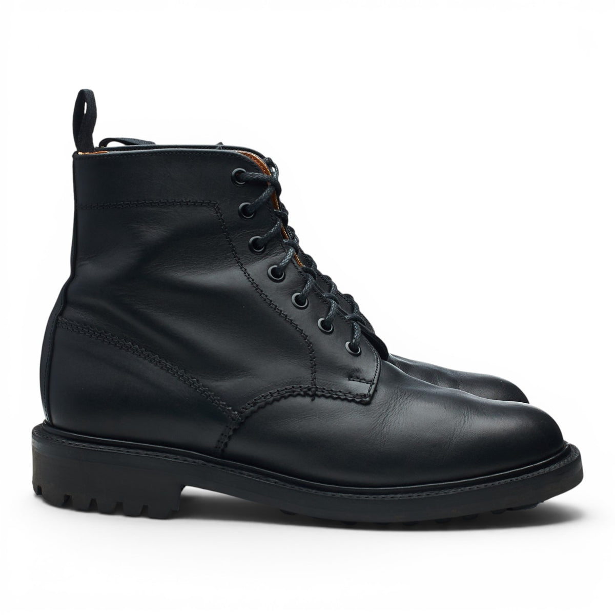 'Kelso' Black Leather Boots UK 7.5 F