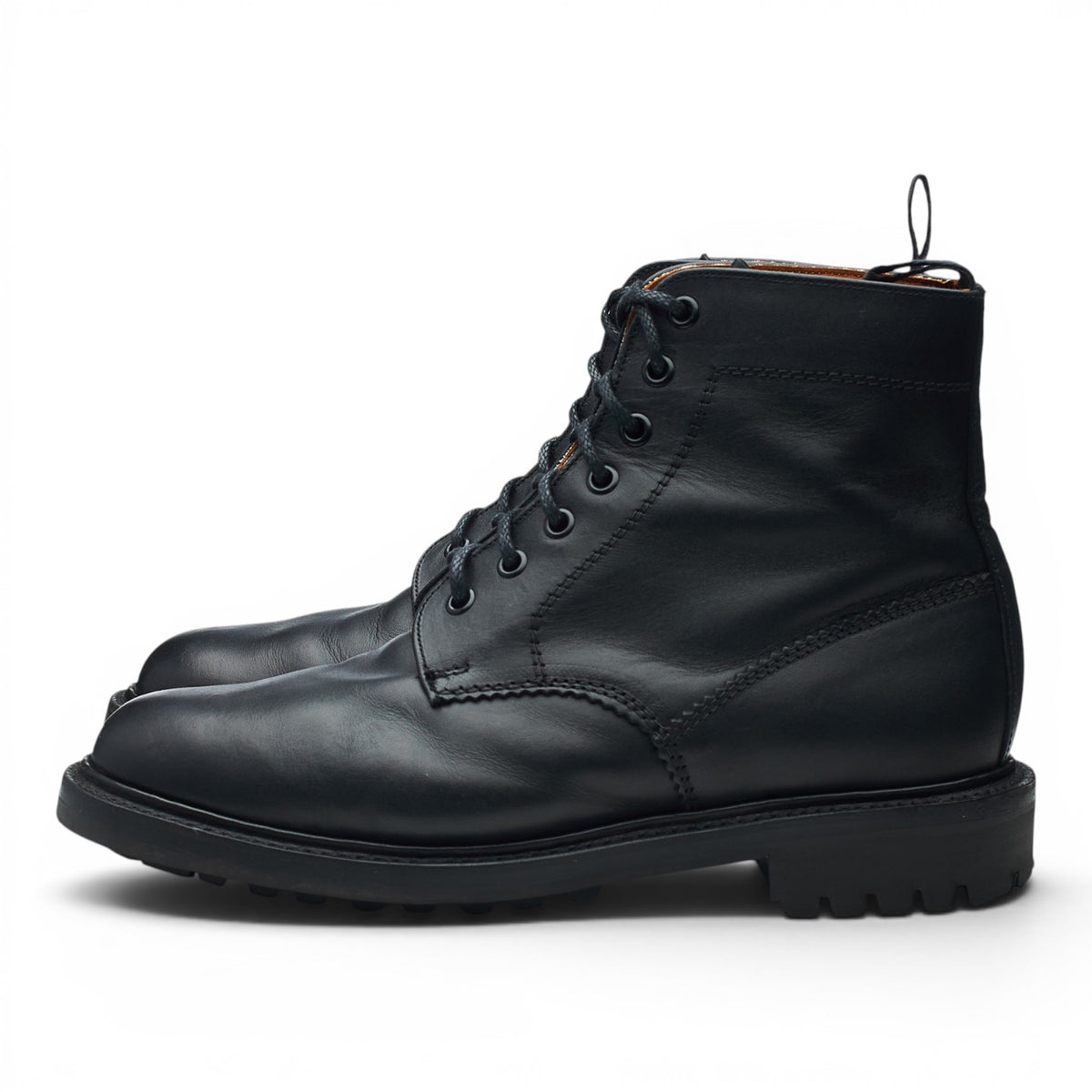 'Kelso' Black Leather Boots UK 7.5 F