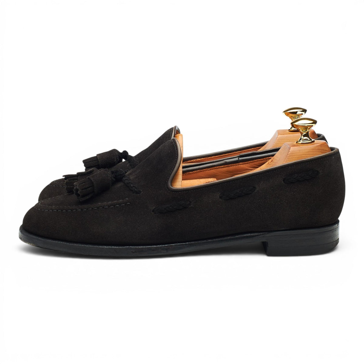 Black Suede Tassel Loafers UK 6.5 EX
