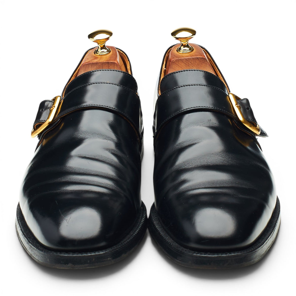 'Westbury' Black Leather Monk Strap UK 9.5 F