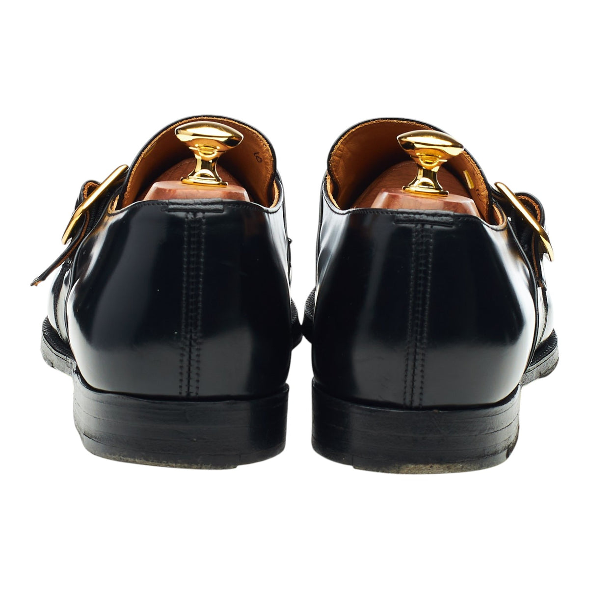'Westbury' Black Leather Monk Strap UK 9.5 F