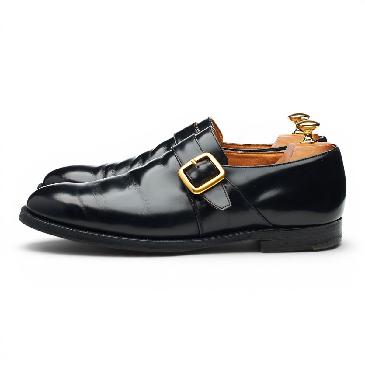 'Westbury' Black Leather Monk Strap UK 9.5 F