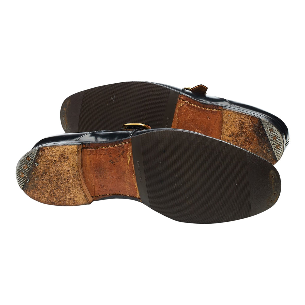 'Westbury' Black Leather Monk Strap UK 9.5 F