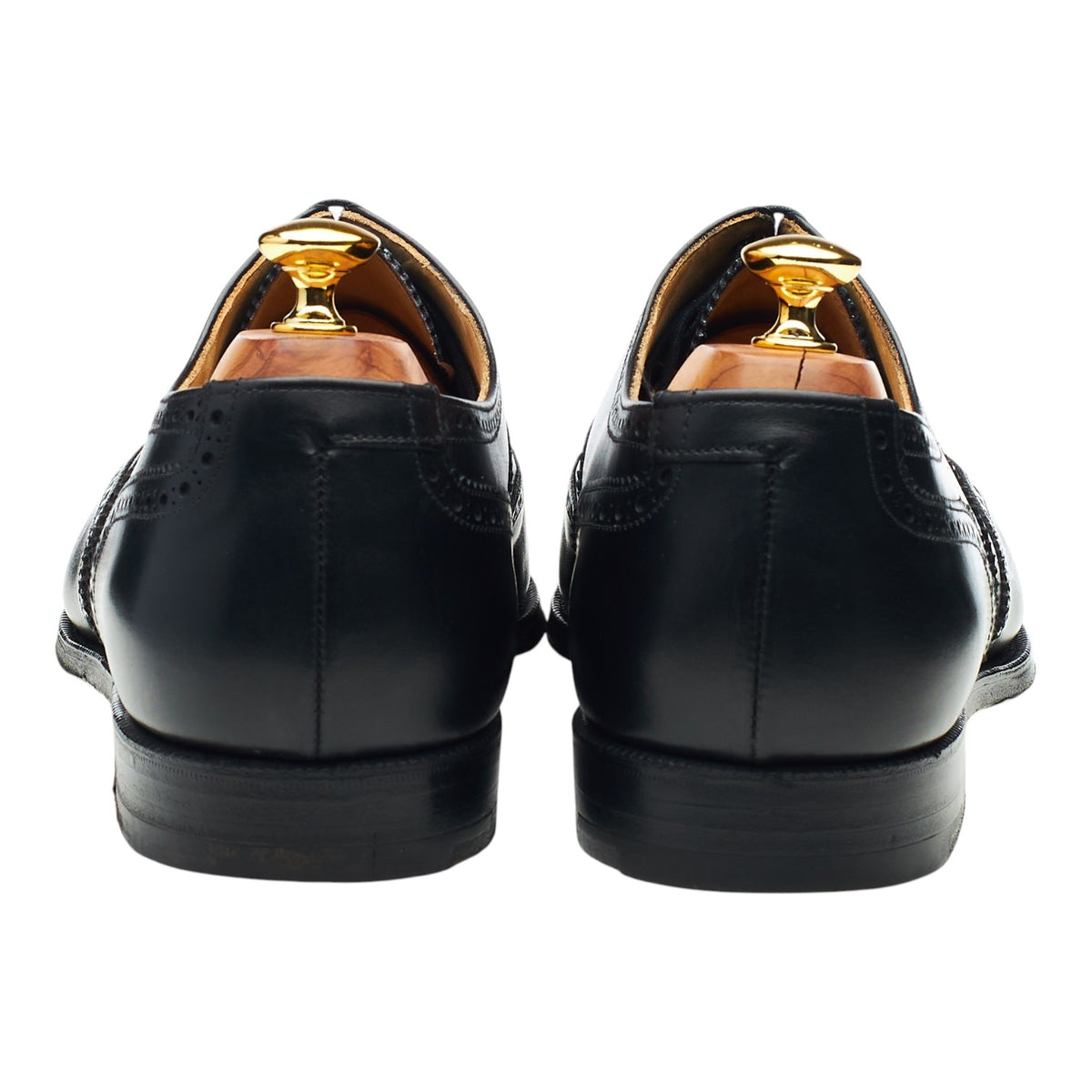 'Canterbury' Black Leather Oxford Brogues UK 12 F