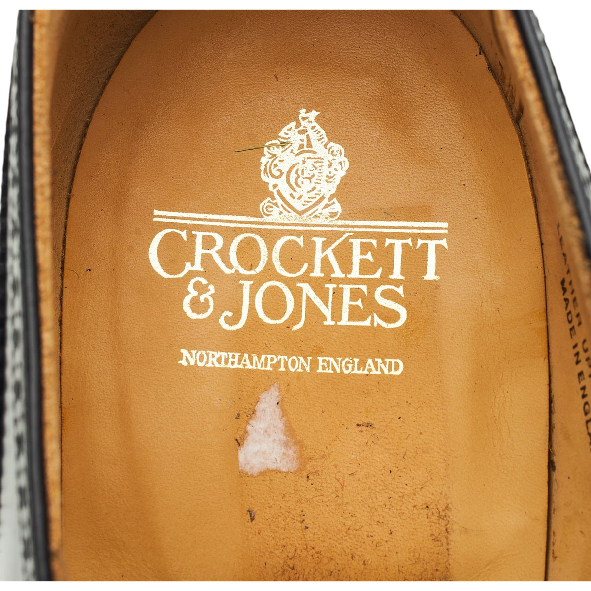 'Canterbury' Black Leather Oxford Brogues UK 12 F