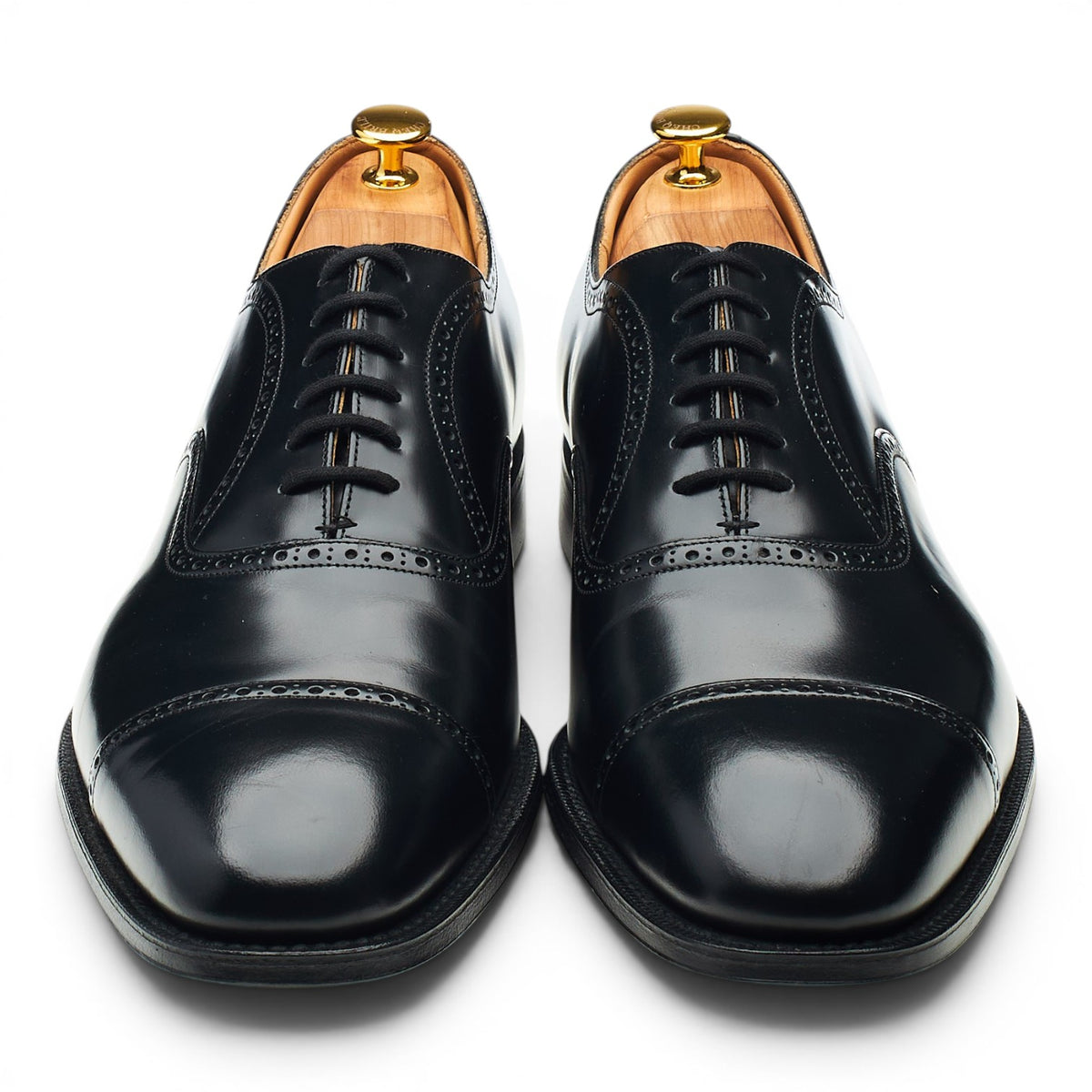 'Legate' Black Leather Oxford Brogues UK 13 F