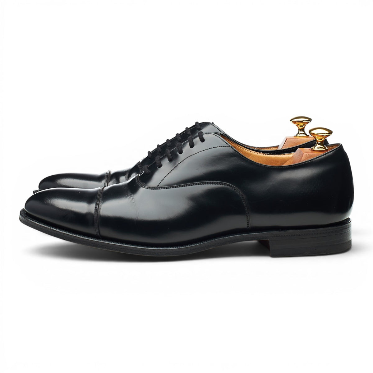 'Hong Kong' Black Leather Oxford UK 9 F