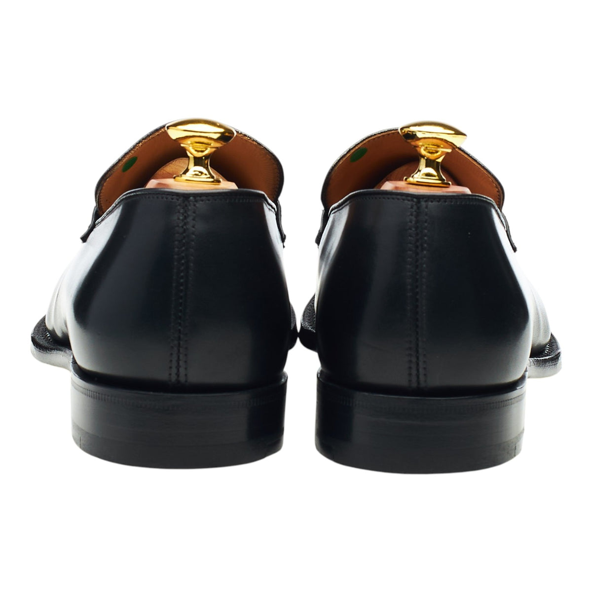 'Swanley' Black Leather Split Toe Loafers UK 7 G
