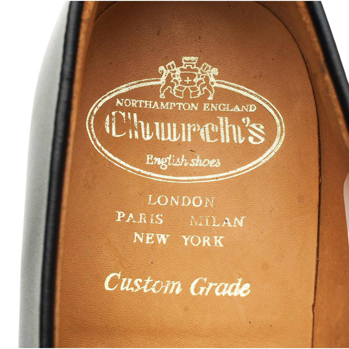 'Swanley' Black Leather Split Toe Loafers UK 7 G