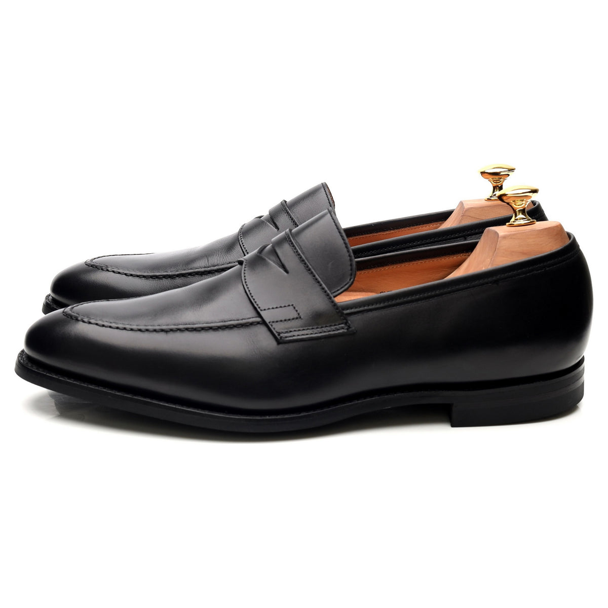 &#39;Sydney&#39; Black Leather Loafers UK 10 E