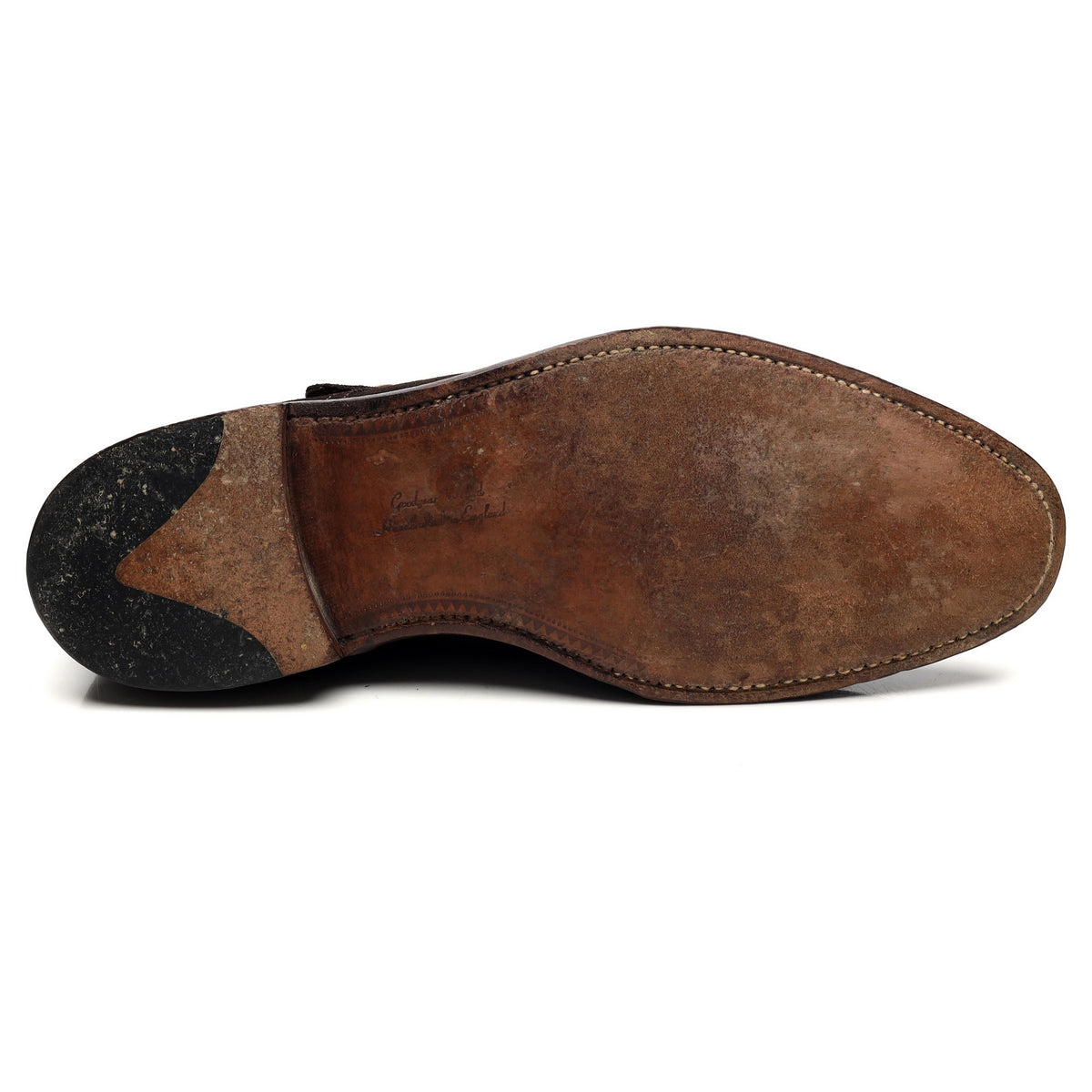 1880 &#39;Cannon&#39; Dark Brown Suede Double Monk Strap UK 9.5 F