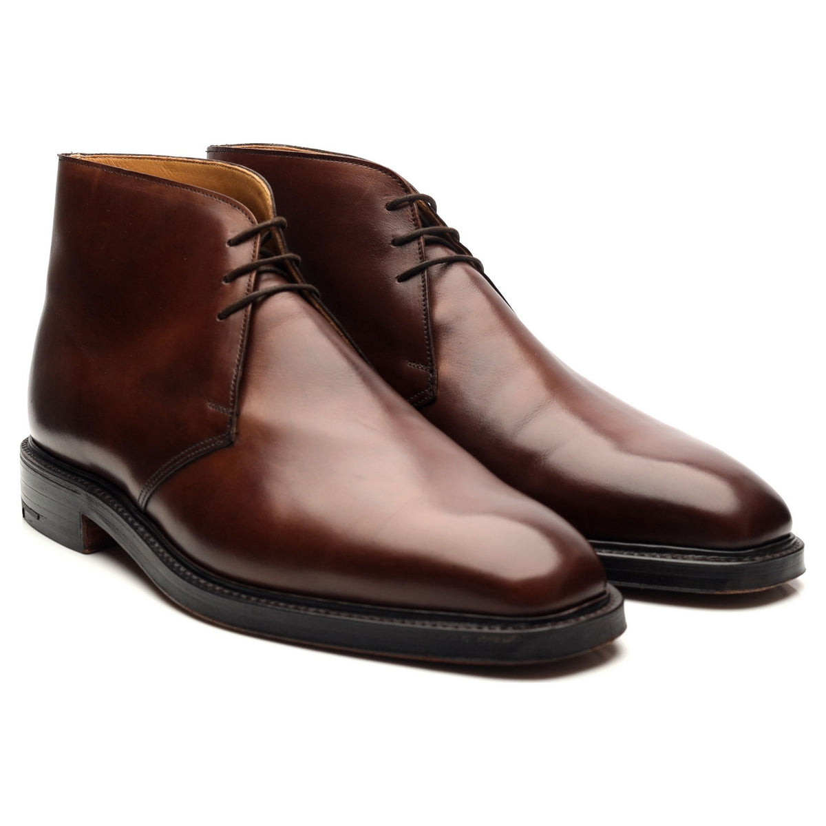 &#39;Holborn&#39; Brown Leather Chukka Boots UK 9.5 E