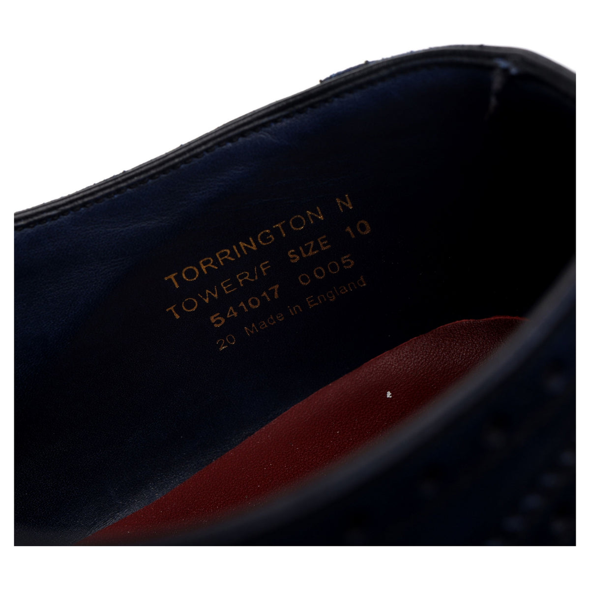 1880 &#39;Torrington&#39; Navy Blue Leather Oxford Brogues UK 10 F