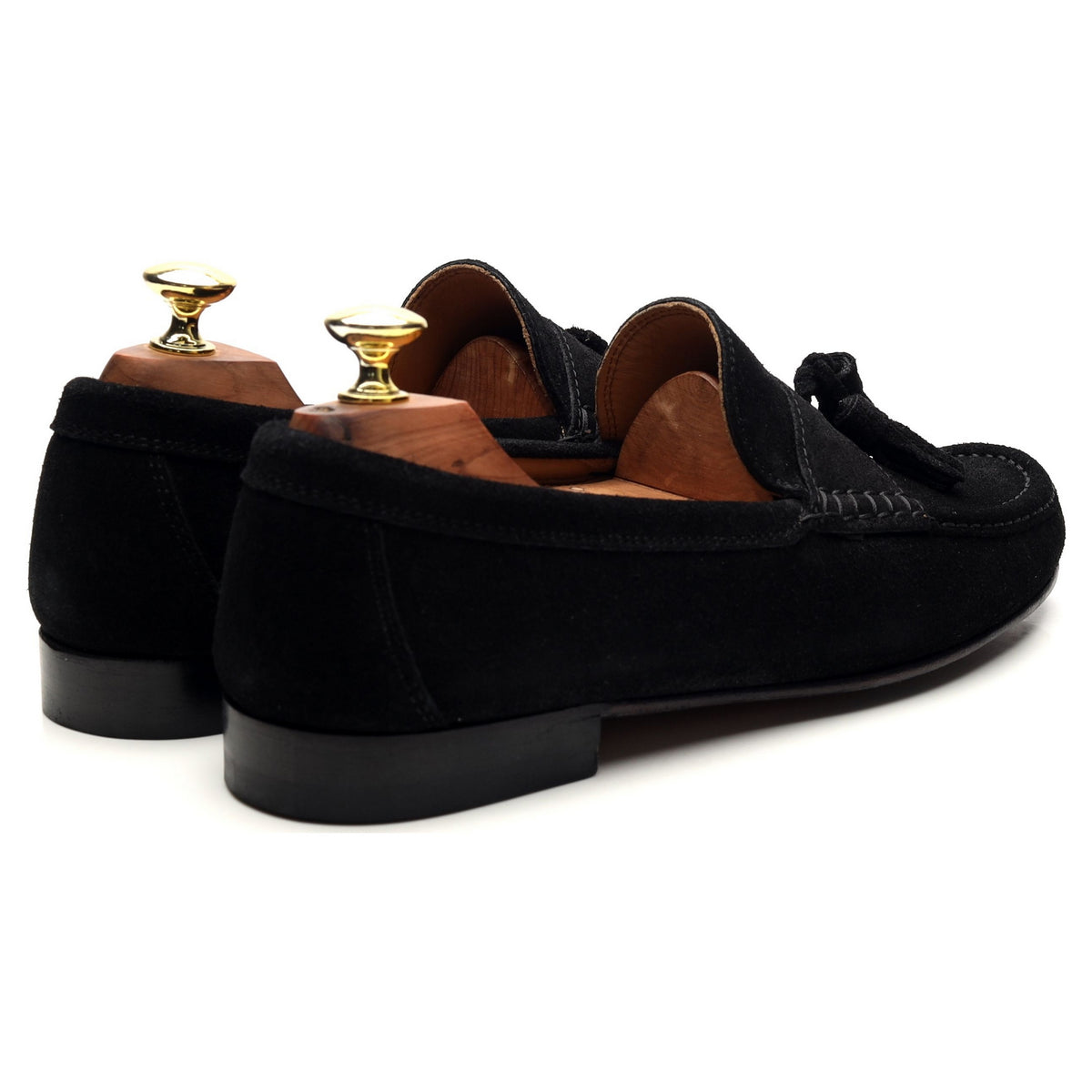 Black Suede Tassel Loafers UK 8.5 EU 42.5