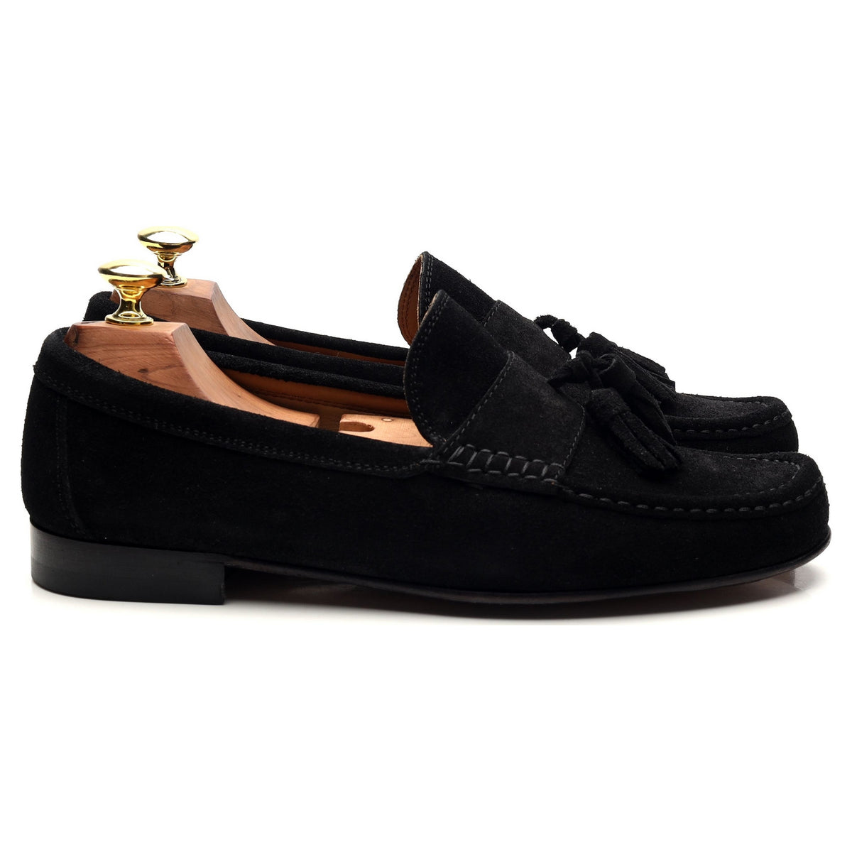 Black Suede Tassel Loafers UK 8.5 EU 42.5