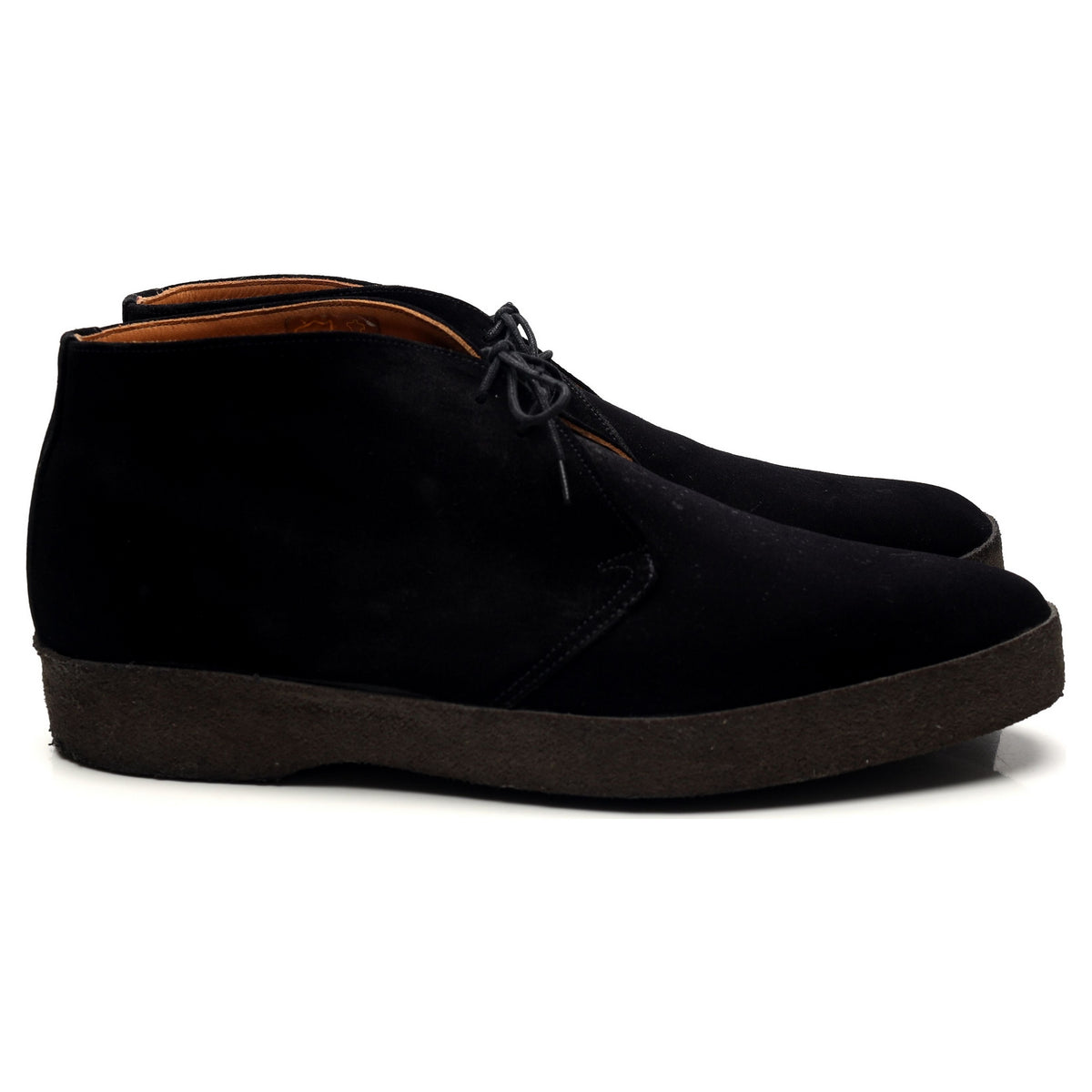 &#39;Hi-Top&#39; Black Suede Chukka Boots UK 11