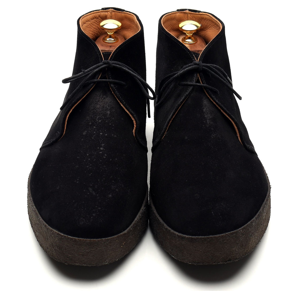 &#39;Hi-Top&#39; Black Suede Chukka Boots UK 11