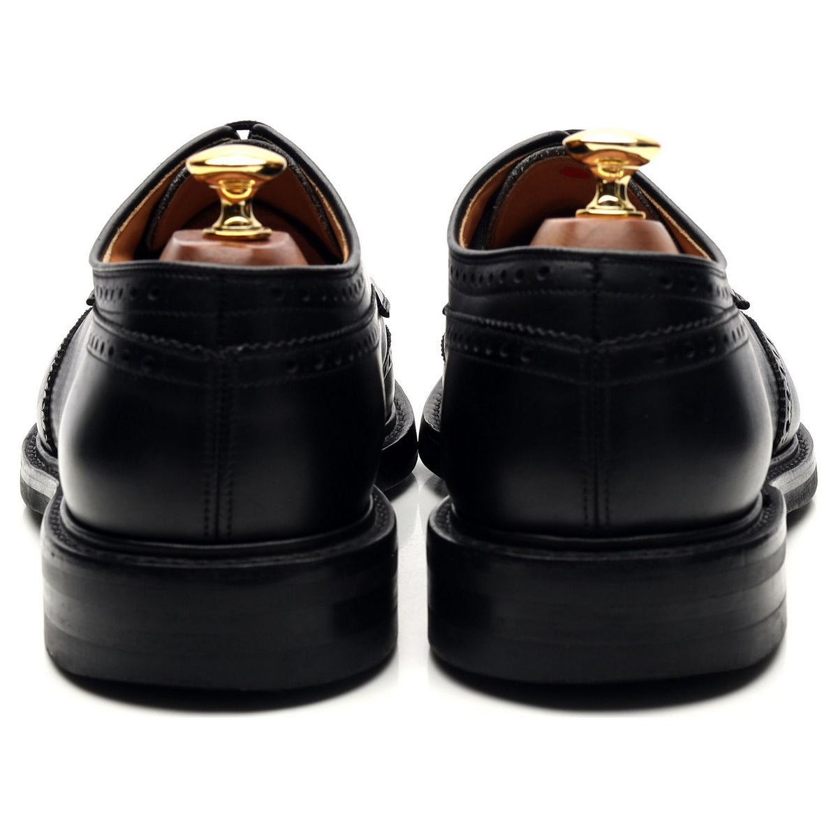 &#39;Grafton&#39; Black Leather Derby Brogues UK 9.5 F