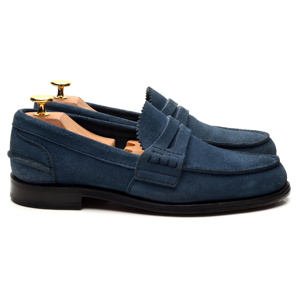 &#39;Pembrey&#39; Blue Suede Loafers UK 5.5 G