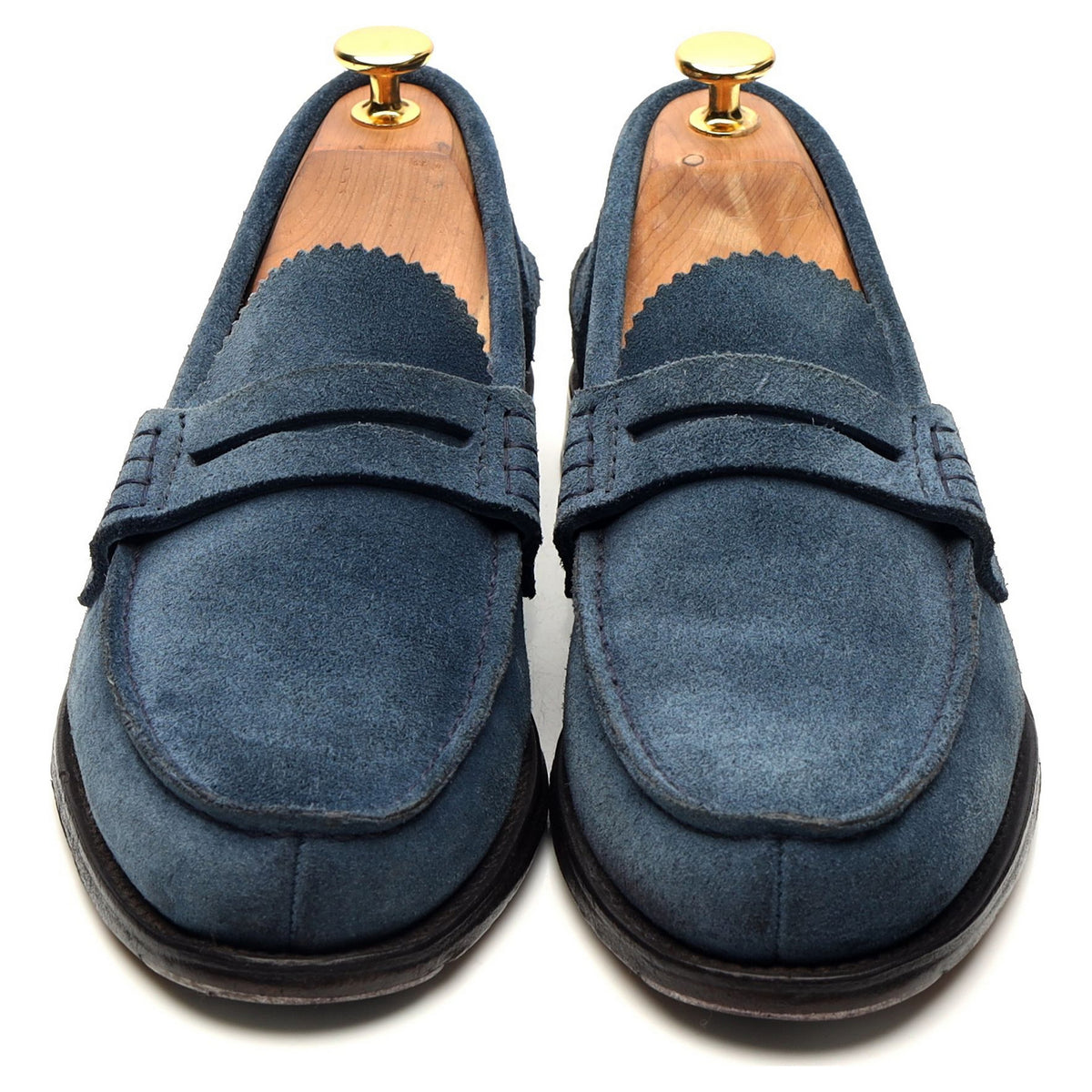 &#39;Pembrey&#39; Blue Suede Loafers UK 5.5 G