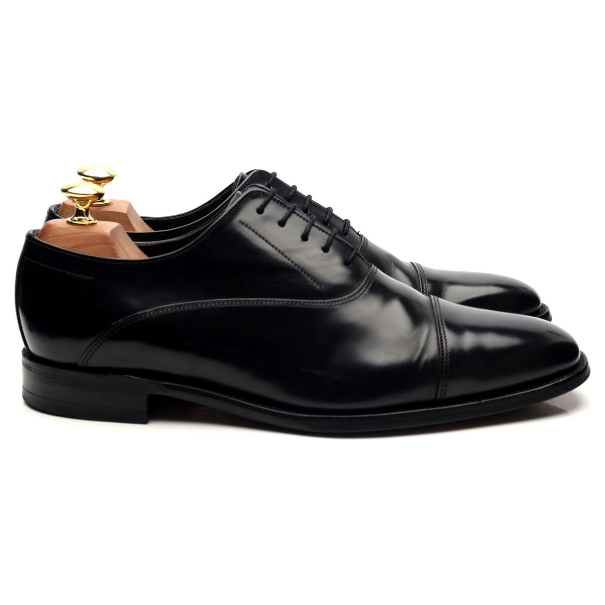 &#39;Cagney&#39; Black Leather Oxford UK 8 F