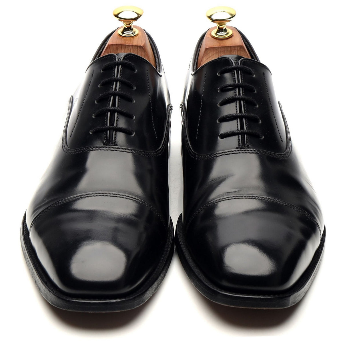 &#39;Cagney&#39; Black Leather Oxford UK 8 F